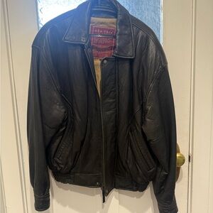 Black Bomber Leather Jacket